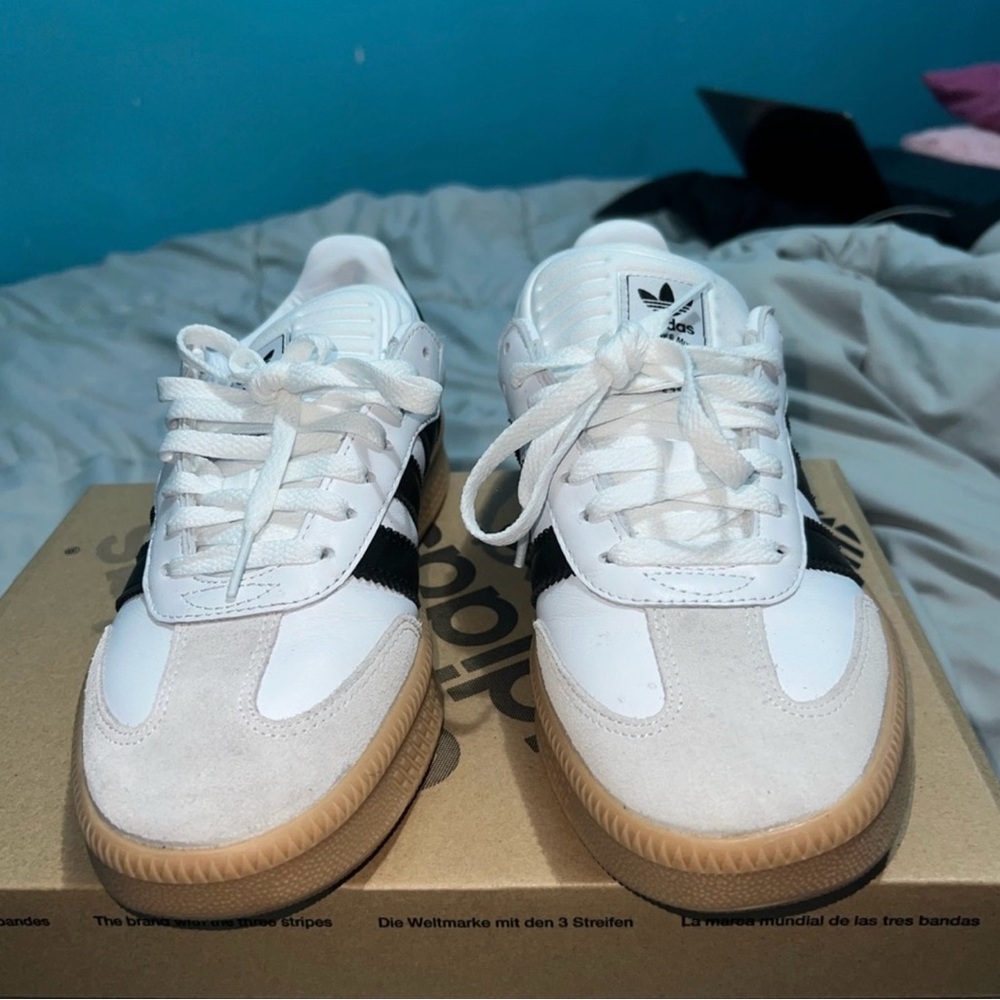 Adidas White and Black Classic Sneakers
